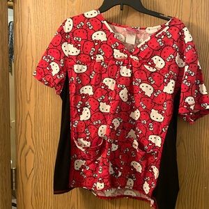 Hello kitty scrub top XL.